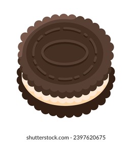 vector de cookie de chocolate dulce aislado
