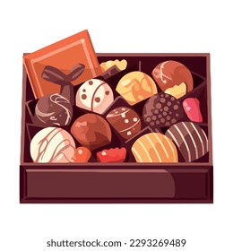 Sweet chocolate dessert ball, perfect gift for celebration isolated
