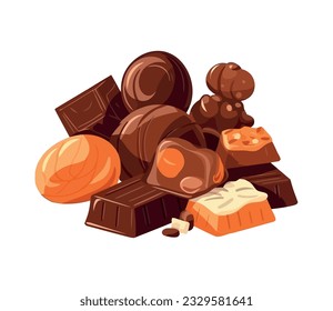 Sweet chocolate dessert icon on cute backgrounds icon isolated