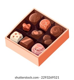 Sweet chocolate dessert icon, vector illustration design gift isolated