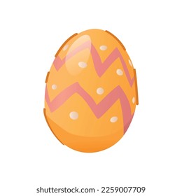 Sweet chocolate egg on white background