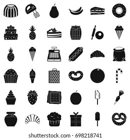 Sweet chocolate icons set. Simple style of 36 sweet chocolate vector icons for web isolated on white background