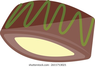 Sweet Chocolate Snack Illustration. Isolated on White Background