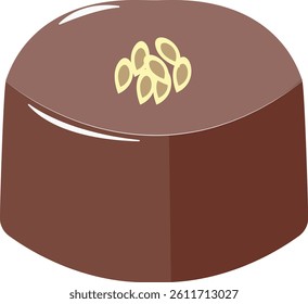 Sweet Chocolate Snack Illustration. Isolated on White Background