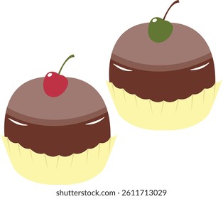Sweet Chocolate Snack Illustration. Isolated on White Background