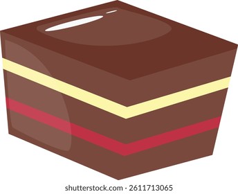 Sweet Chocolate Snack Illustration. Isolated on White Background