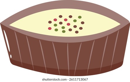 Sweet Chocolate Snack Illustration. Isolated on White Background