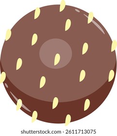 Sweet Chocolate Snack Illustration. Isolated on White Background