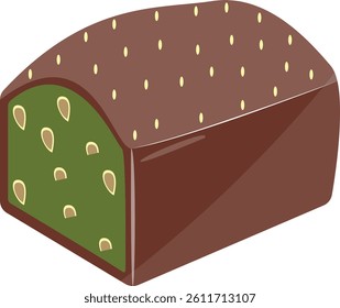 Sweet Chocolate Snack Illustration. Isolated on White Background
