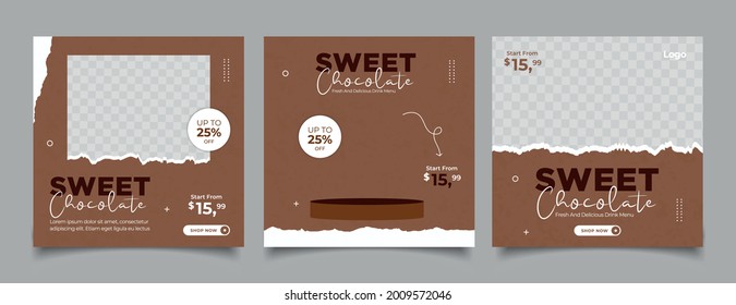 Sweet Chocolate Social Media Post	