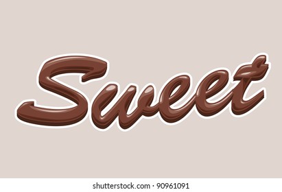 sweet chocolate text