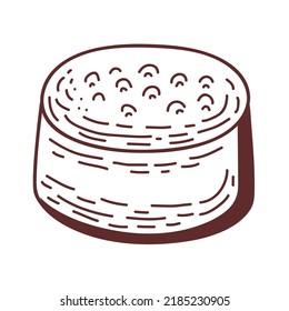 sweet chocolate truffle sketch icon
