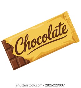 Sweet chocolate vector top view isolated vector illustration on white background