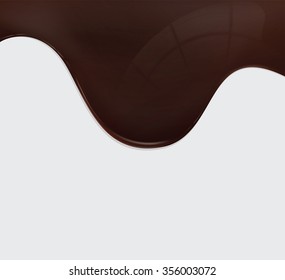 Sweet chocolate wave background. Vector illustration 