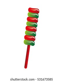 sweet christmas candy icon vector illustration design