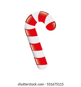 sweet christmas candy icon vector illustration design