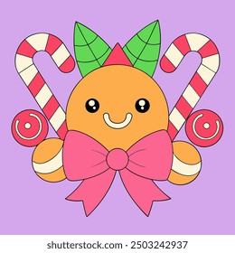 Sweet Christmas Candy Vector Illustration - Festive Holiday Treats