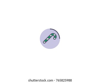 Sweet Christmas Icon. Flat christmas icon isolated on white background. Sweet outline icon.