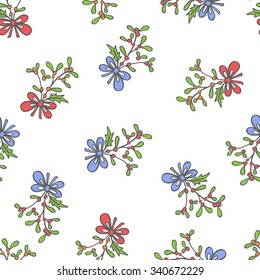 Sweet Christmas seamless pattern with holiday symbols. Happy New Year background, wrapping paper texture, silhouette. Classic elements Christmas pattern winter background