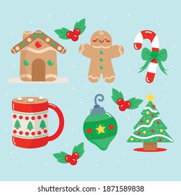 Sweet Christmas Vector Design Set