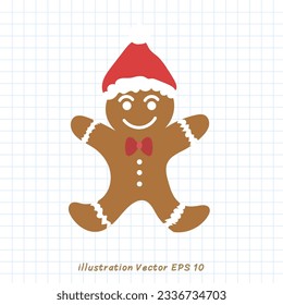 Sweet Christmas Wishes from our Gingerbread Crew ,Flat Modern design ,Vector illustration EPS 10