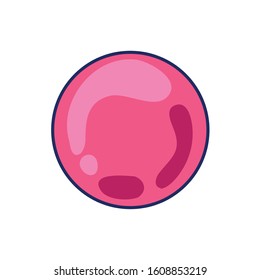 sweet circular bubble gum confetti isolated icon vector illustration design