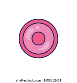 sweet circular candy confetti isolated icon vector illustration design