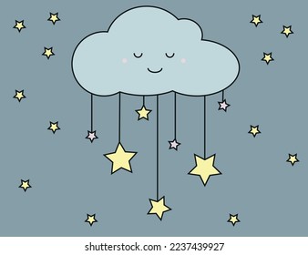 Sweet Cloud at Night with Starts
