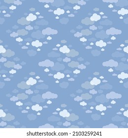 süße Wolke und Polka-Punkt nahtloser Hintergrund für Stoffmuster