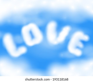 Sweet clouds inscription. Vector eps 10