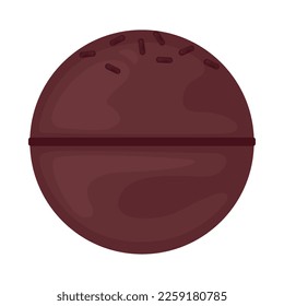 sweet cocoa ball candy icon