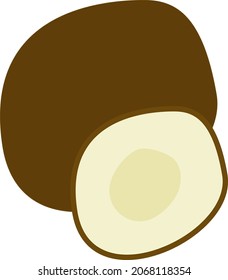 Sweet coconut, illustration, vector, on a white background.