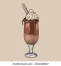 Bebidas de café dulces. Fabricado en gráficos vectoriales.