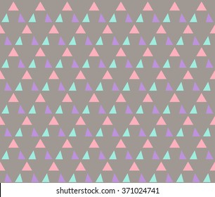 Sweet color minimal triangle seamless pattern background vector.