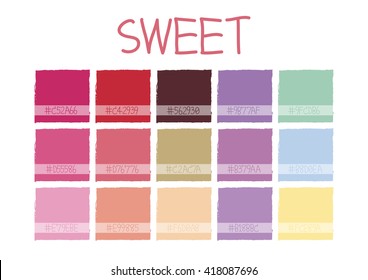 Sweet Color Tone with Code Vector Illustration