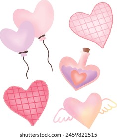 sweet colored decorations for love