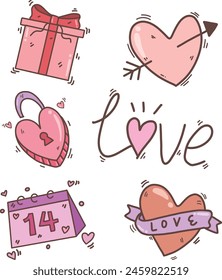 sweet colored decorations for love
