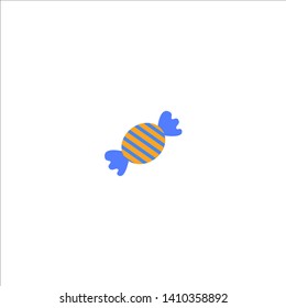 Sweet colorful candy flat icon isolated vector illustration on white background. eps10