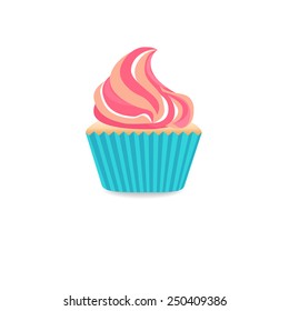 Sweet colorful cupcake eps10 vector illustration
