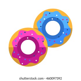 Sweet colorful donut