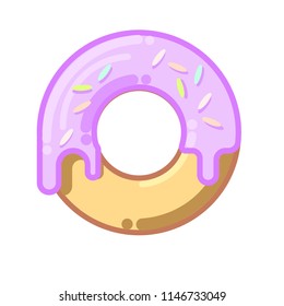  sweet  colorful donut flat icon vector