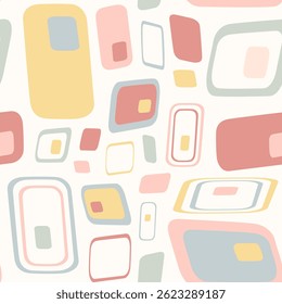 Cores doces Abstract Geometry padrão sem emenda. Impressão de arte abstrata. Design para papel, capas, cartões, tecidos, itens interiores e qualquer.