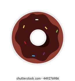 Sweet concept represented by donut icon. isolated and flat illustration 
