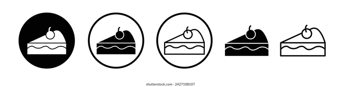 Sweet Confection Line Icon. Dessert Delight Icon in Black and White Color.
