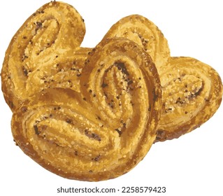 Sweet, confectionery, pastries, flour, buns with poppy seeds.
