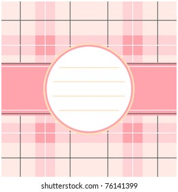 Sweet congratulation card with scottish  background and place for your text