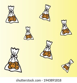 Sweet Cookie Bliss in Stylish Packaging: Elevate your cookie experience with this visually appealing package – scrumptious chocolate cookies encased in a clear bag, sealed with a vibrant ribbon.
