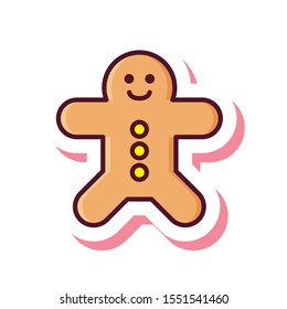 sweet cookie dessert animal sign biscuit icon in flat style isolated. Vector Symbol illustration.