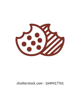 sweet cookie pastry line style icon vector illustration design
