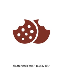 sweet cookie pastry silhouette style icon vector illustration design